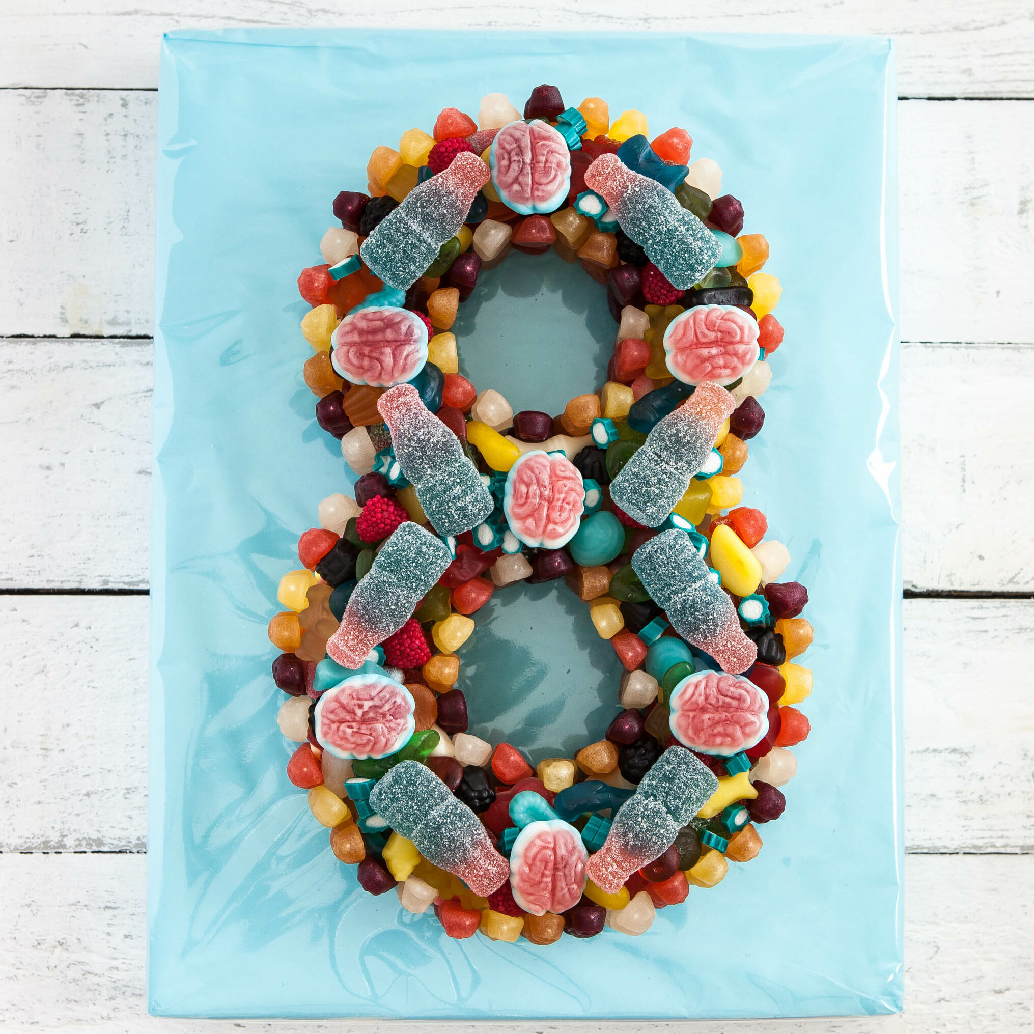 Handmade Single Number 8 Mini Jelly Baby Sweet Cake