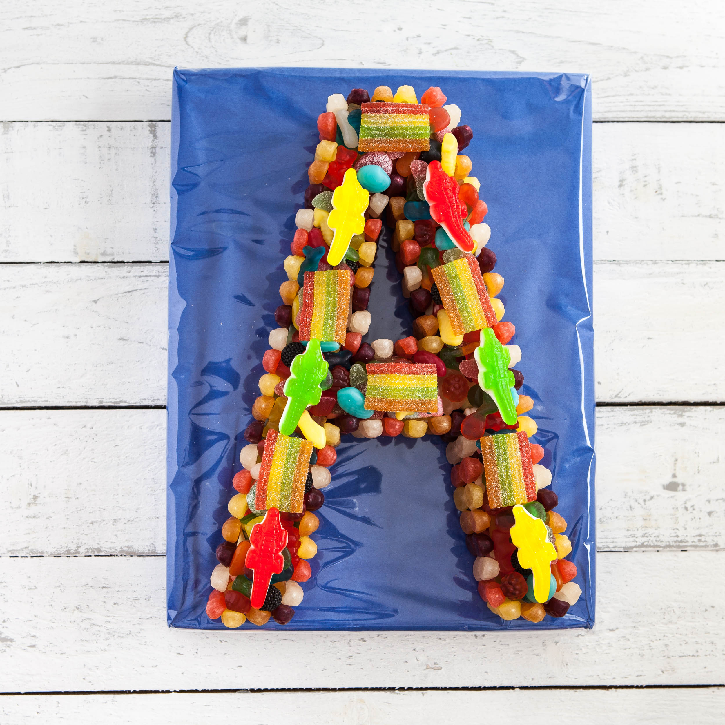 Handmade Single Letter A Mini Jelly Baby Sweet Cake
