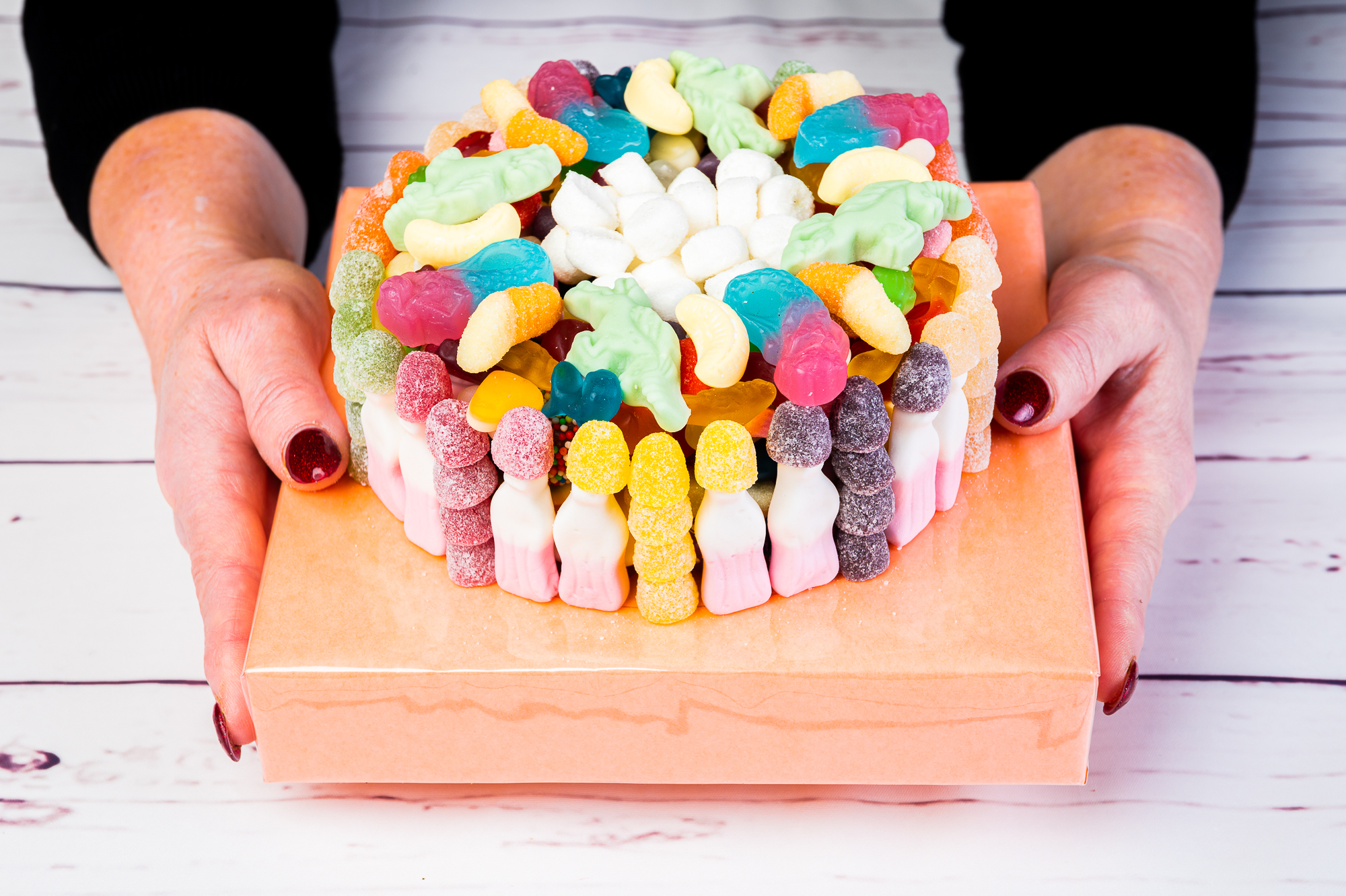 Handmade Strawberry Milkshakes with Hats (Dew Dews) and Dew Dews Sweet Cake